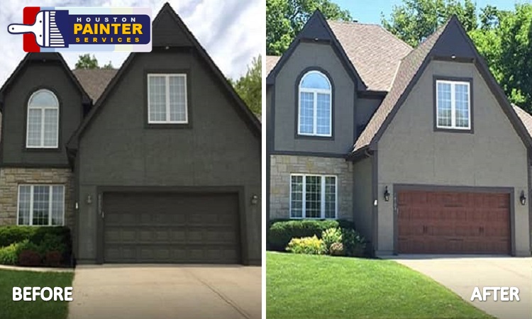 Exterior Home Painted Houston Painter Before & After