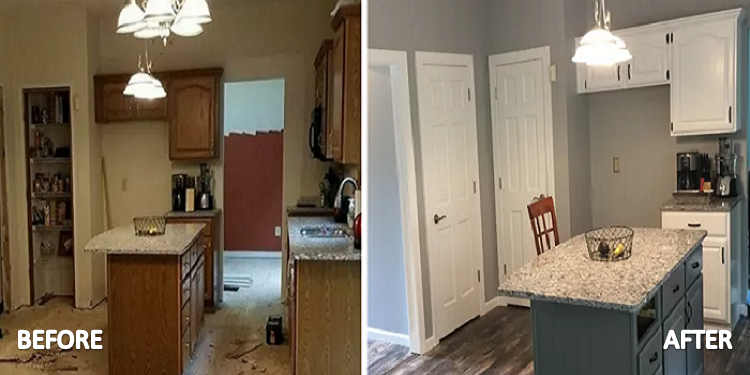 Interior Home Painted Houston Painter Before & After