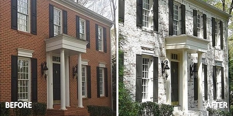 Exterior Home Painted Houston Painter Before & After